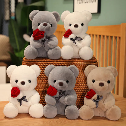 Cute Rose Bear Plush Toy