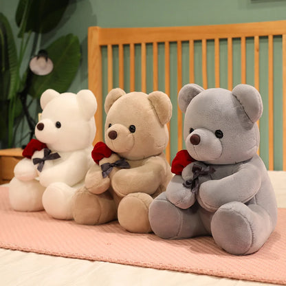 Cute Rose Bear Plush Toy