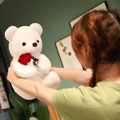 Cute Rose Bear Plush Toy