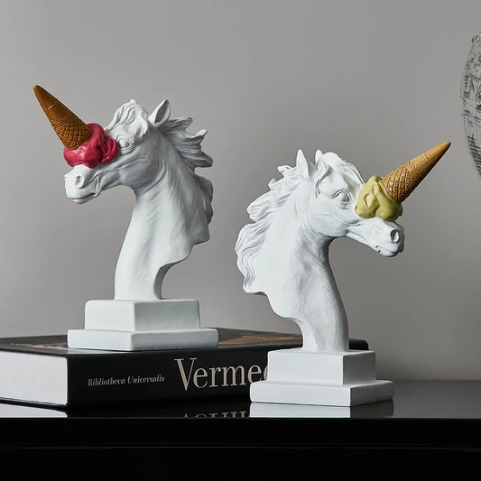 Modern Ice-Cream Unicorn Sculpture