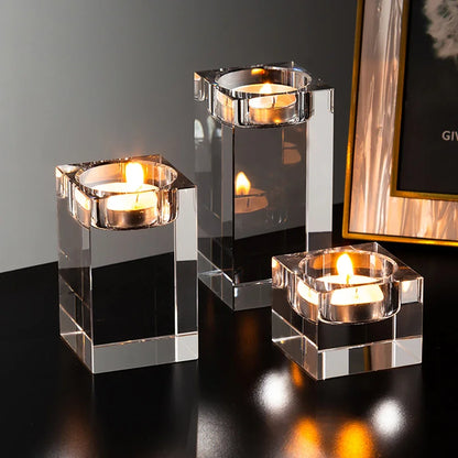 Modern Crystal Glass Candleholder