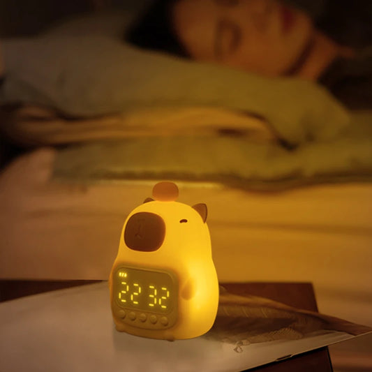 Cute Capybara Night Light Alarmclock