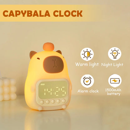 Cute Capybara Night Light Alarmclock