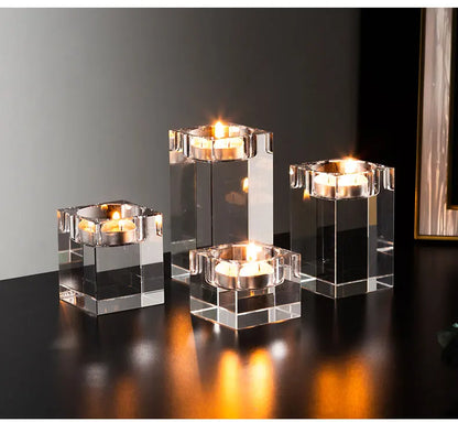 Modern Crystal Glass Candleholder