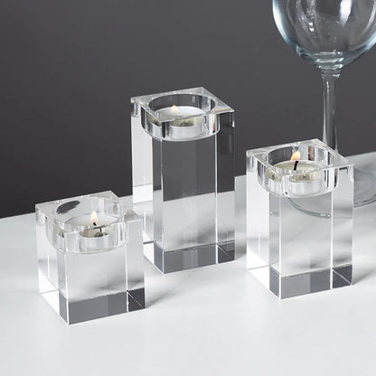 Modern Crystal Glass Candleholder