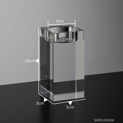 Modern Crystal Glass Candleholder